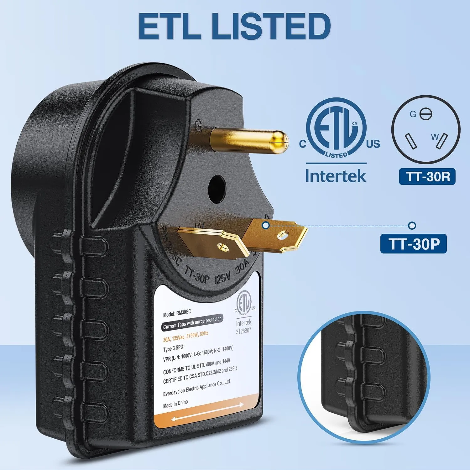 30Amp RV Surge Protector Adapter