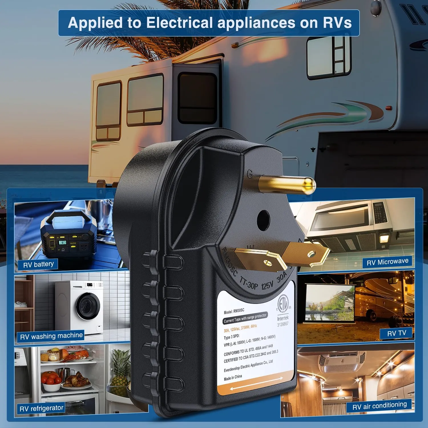 30Amp RV Surge Protector Adapter