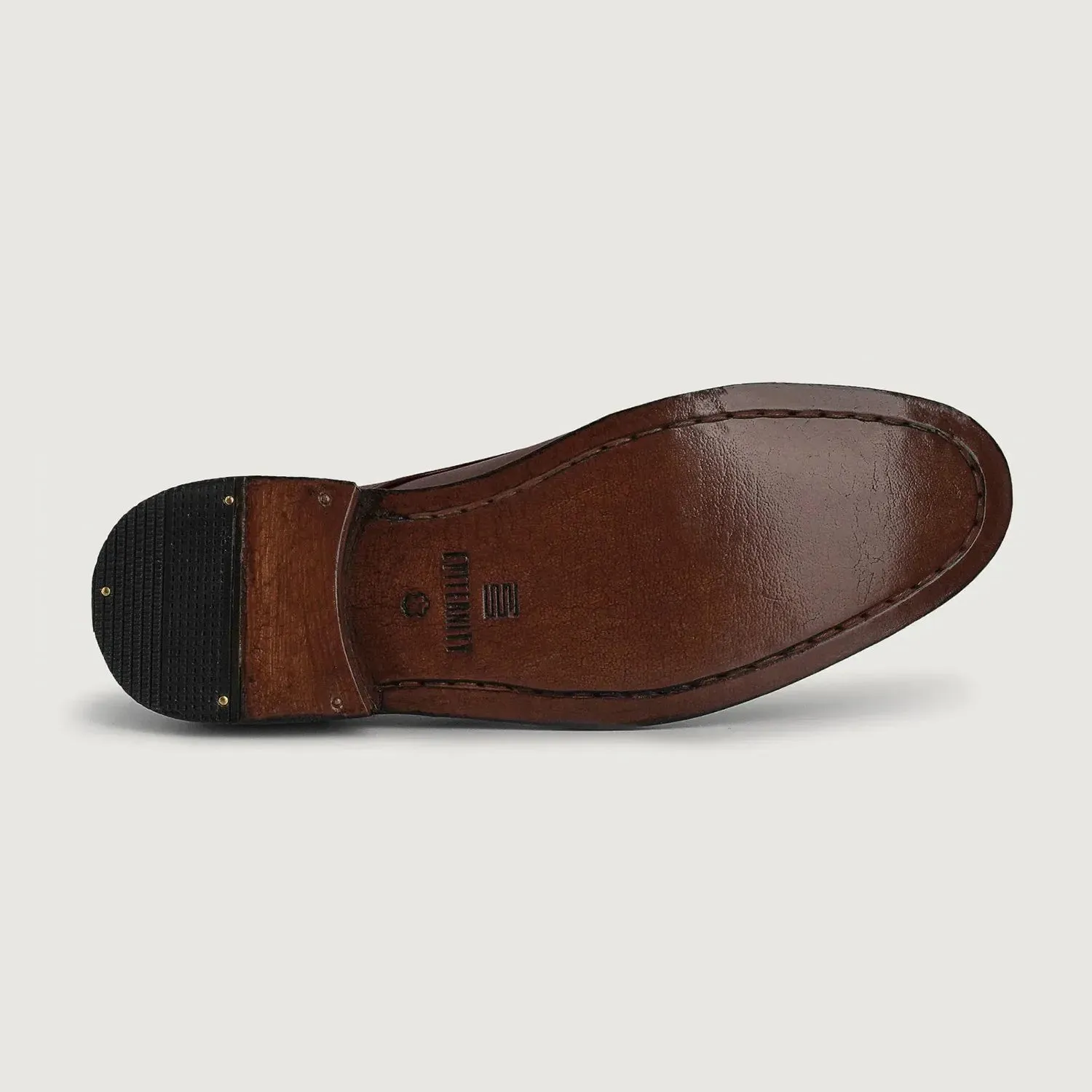 Attorney Derby Maroon Leather Shoes