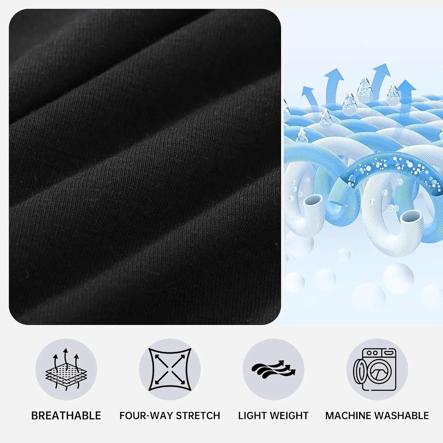 BAMBOO COOL Men's Tagless Briefs Coverd Waistband Comfort Soft Underwear with Contour Pouch Breathable Underpants, Multipacks
