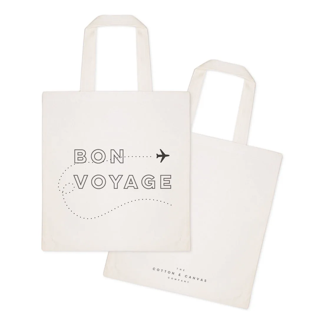 Bon Voyage Cotton Canvas Tote Bag by The Cotton & Canvas Co.