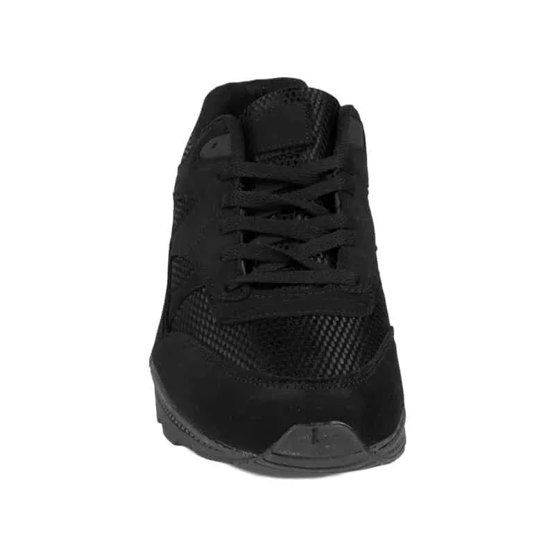 Boys Black Lightweight Mesh Trainer