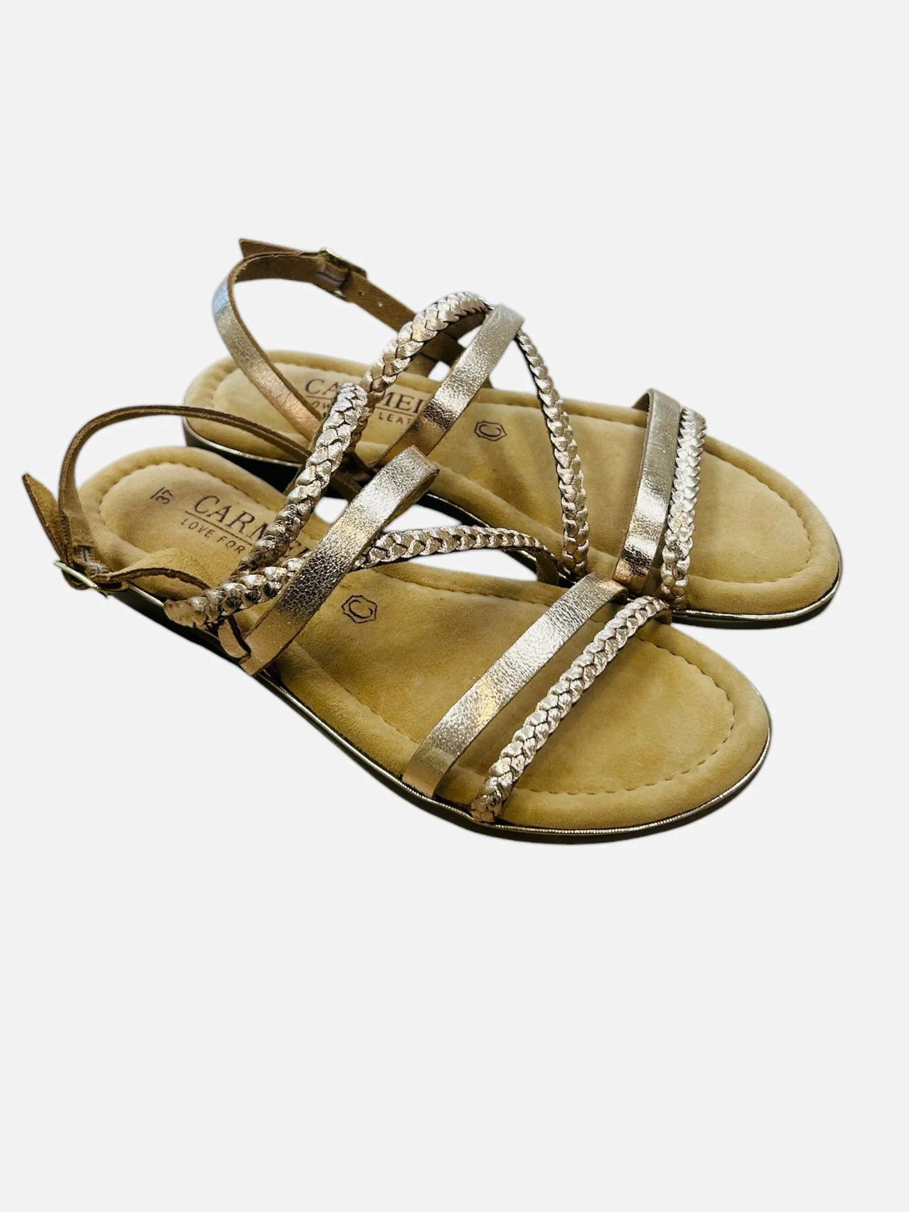 Carmela gold leather sandal