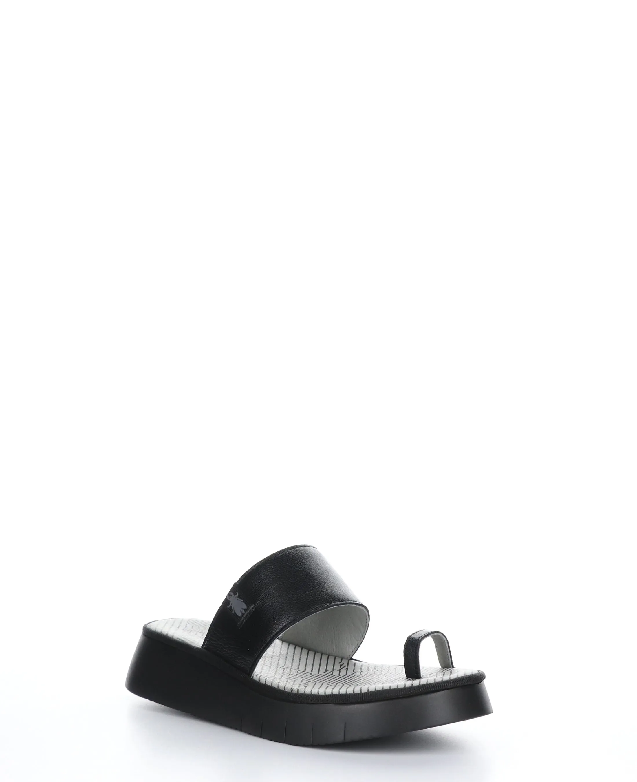 CHEV316FLY Mousse Black Strappy Sandals