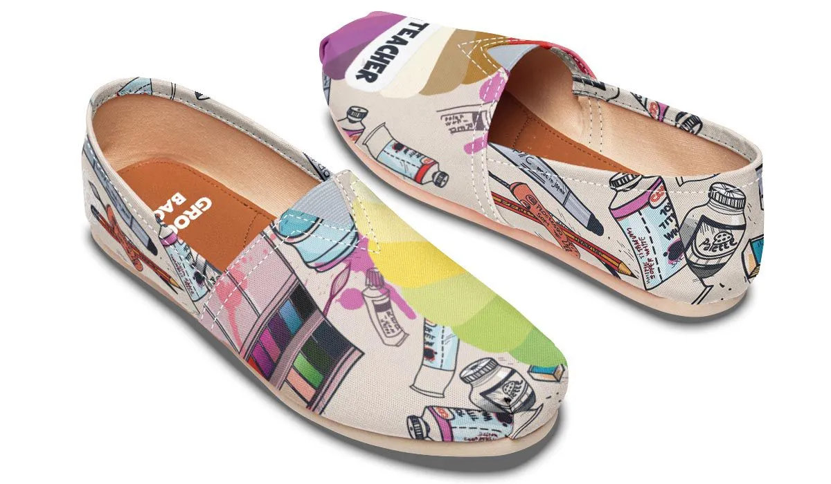 Colorful Art Teacher Casual Shoes