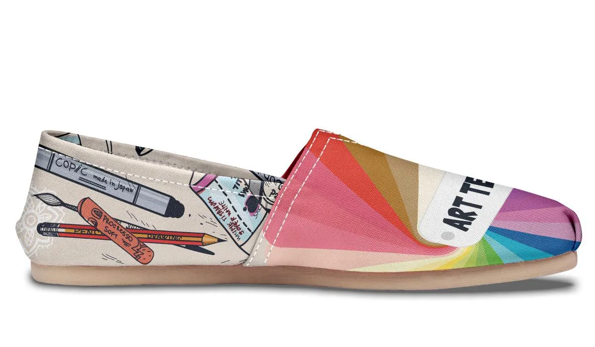 Colorful Art Teacher Casual Shoes