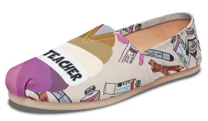 Colorful Art Teacher Casual Shoes