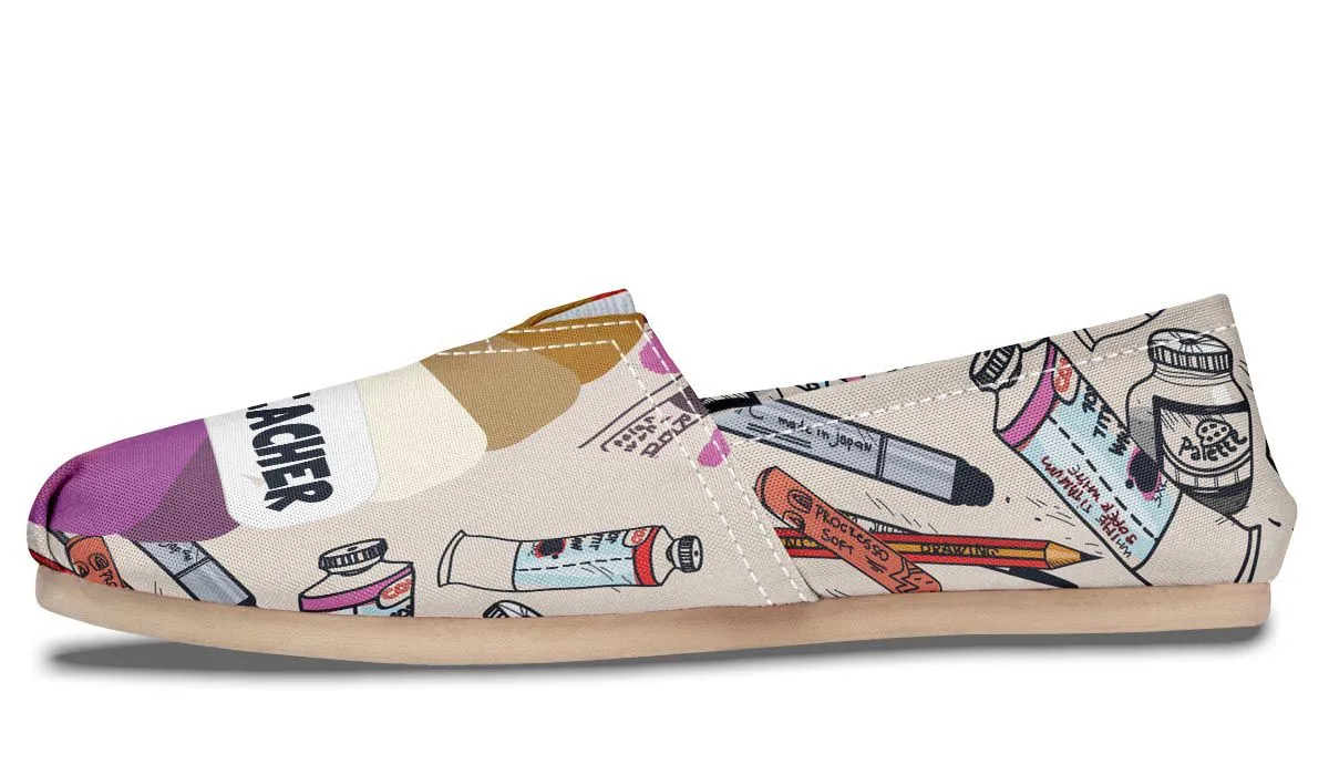 Colorful Art Teacher Casual Shoes