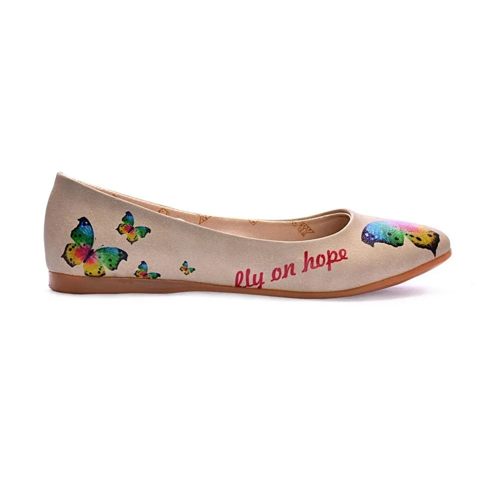 Colorful Butterfly Ballerinas Shoes 2012