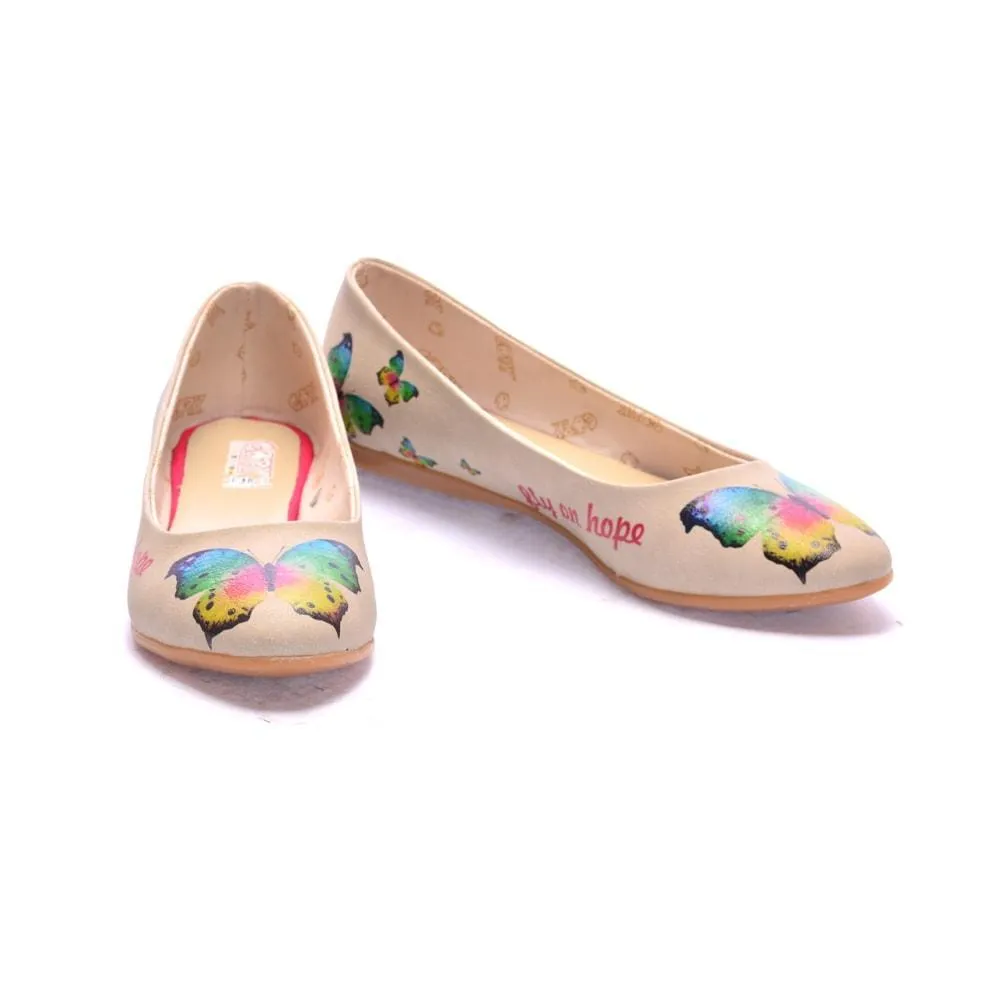 Colorful Butterfly Ballerinas Shoes 2012