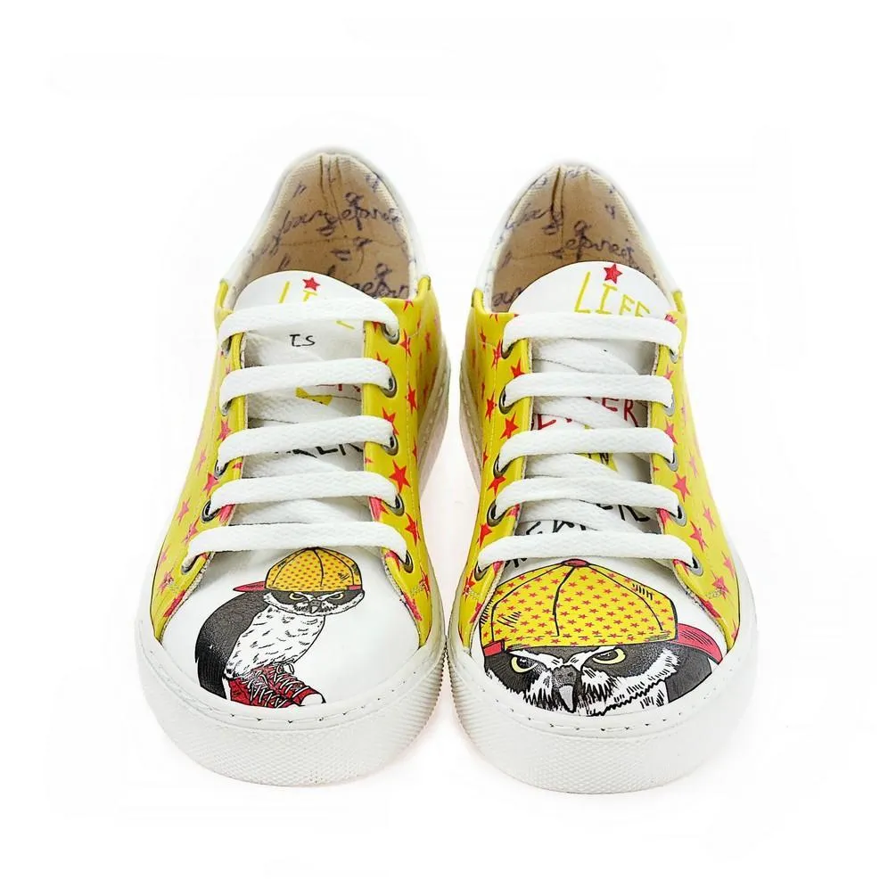Cool Owl Slip on Sneakers Shoes NSP105