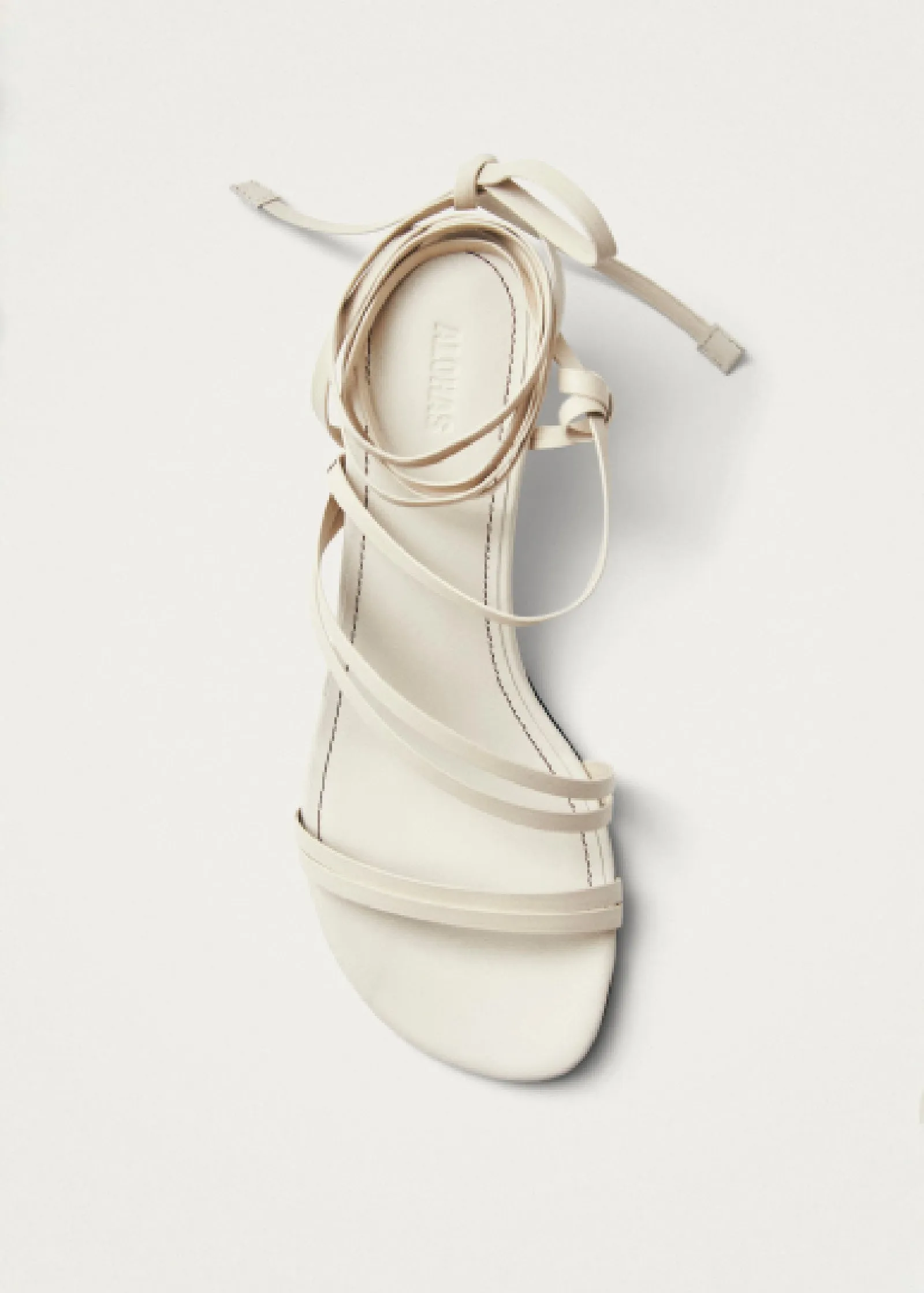 Curly Cream Leather Sandals