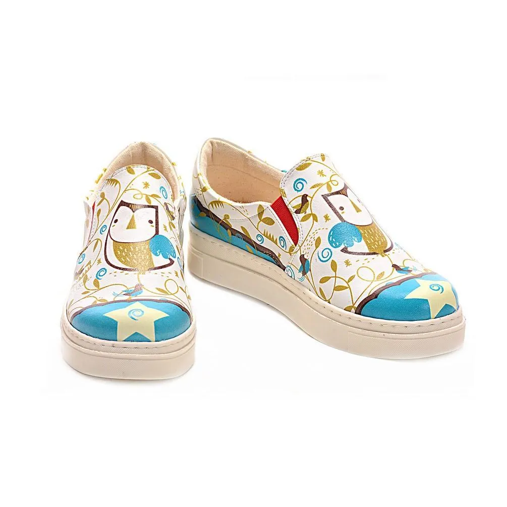 Cute Owl Slip on Sneakers Shoes NVN104