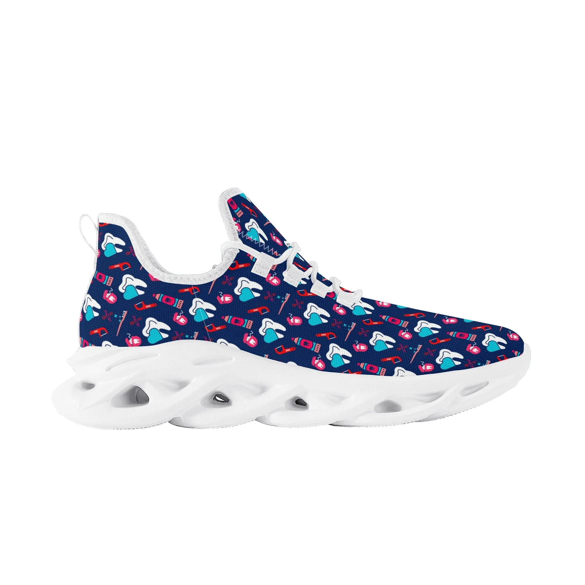 Dentist Dental Lace-Up Womens Shoes Hospital Dental Equipment Printing Fashion Sneakers Lightweight Jogging Shoes