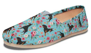 Doberman Flower Casual Shoes