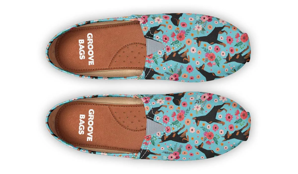 Doberman Flower Casual Shoes