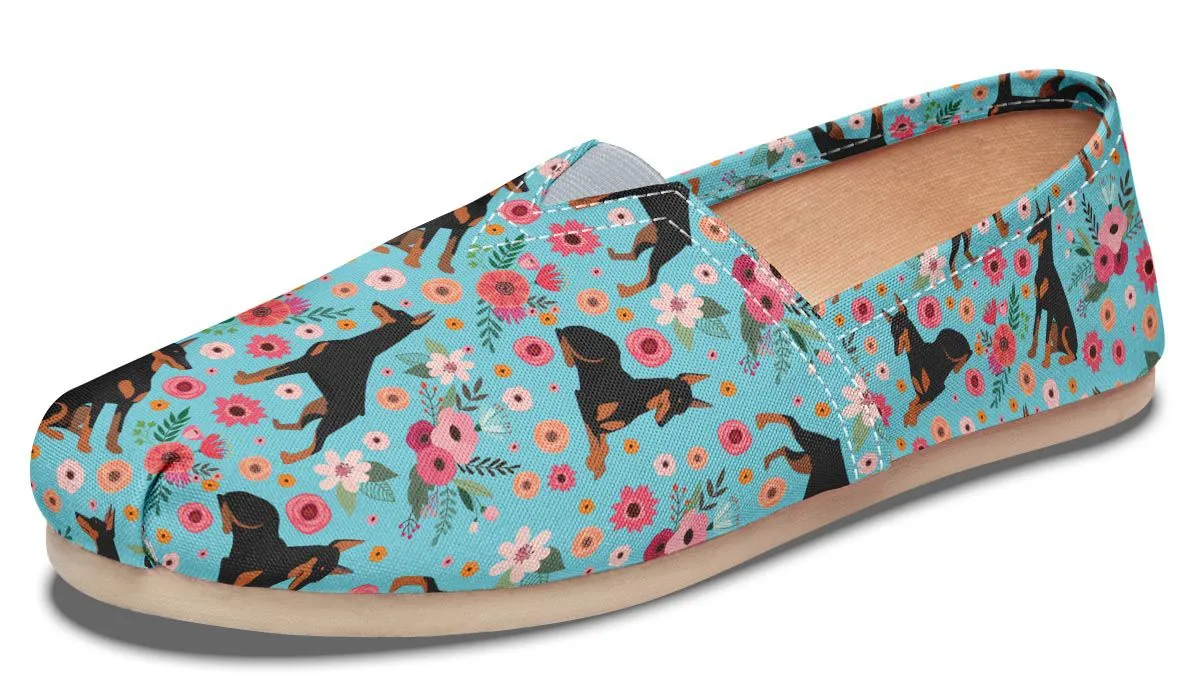 Doberman Flower Casual Shoes