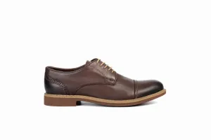 FOOT FEDERATION CITY DERBY CAP-TOE MENS SHOE BROWN