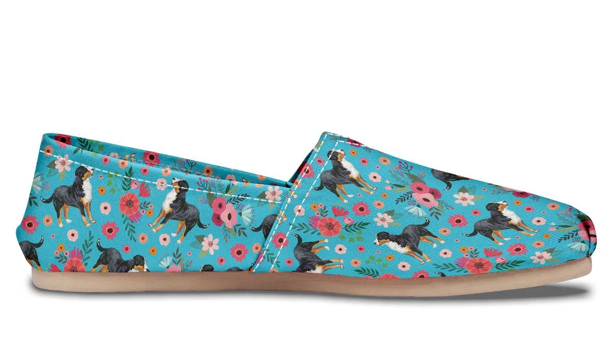 Greater Swiss Mountain Dog Flower Casual Shoes