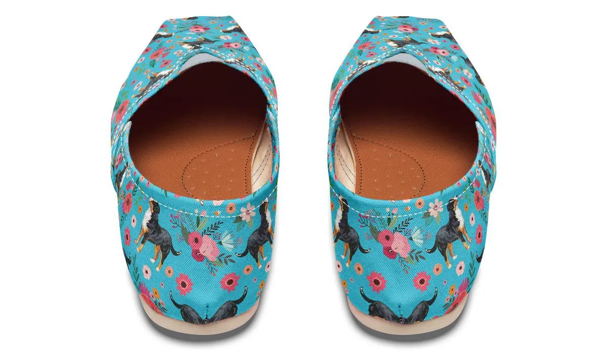 Greater Swiss Mountain Dog Flower Casual Shoes