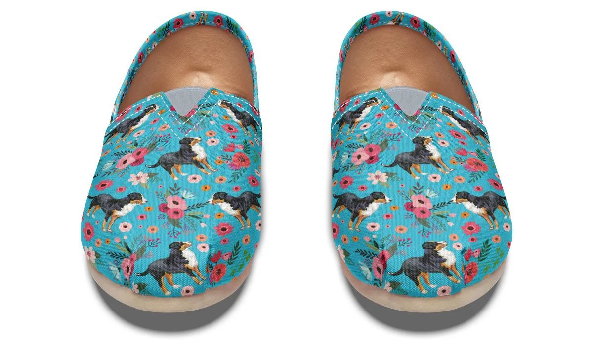 Greater Swiss Mountain Dog Flower Casual Shoes