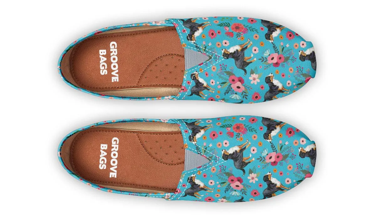 Greater Swiss Mountain Dog Flower Casual Shoes