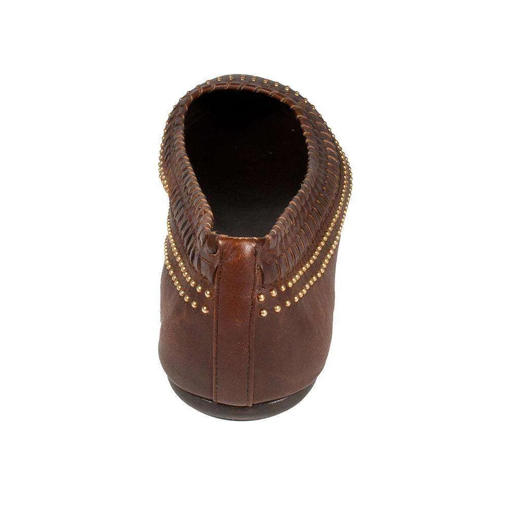 Gucci Ballerina's Designer Shoes for Women Brown Leather Flats