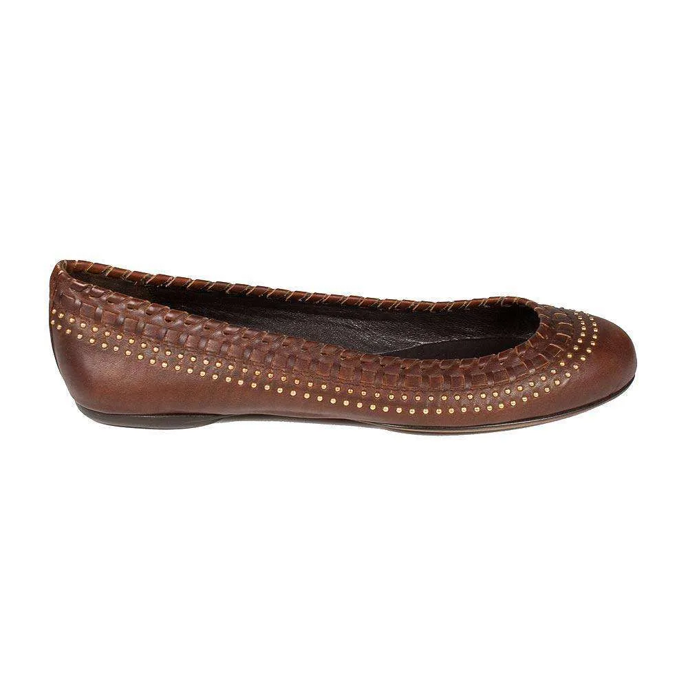 Gucci Ballerina's Designer Shoes for Women Brown Leather Flats