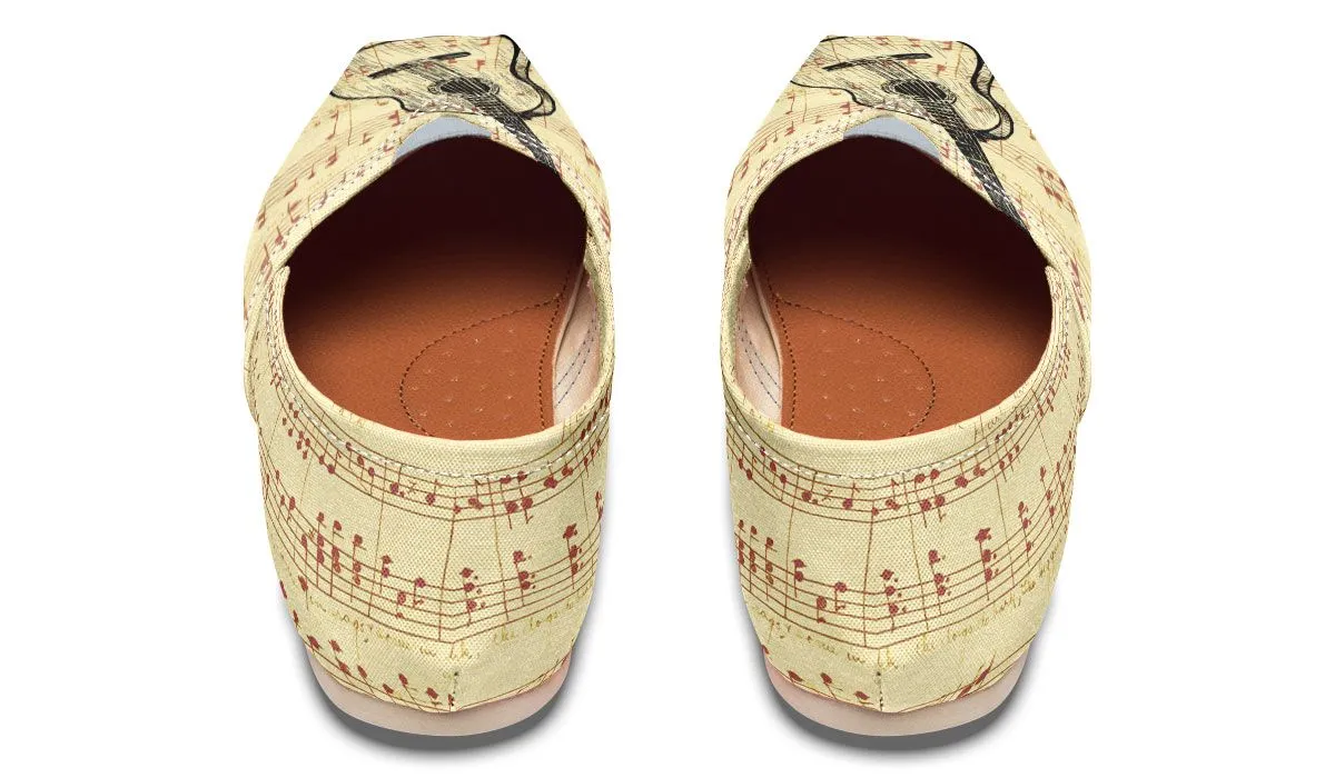 Guitar Sketch Casual Shoes
