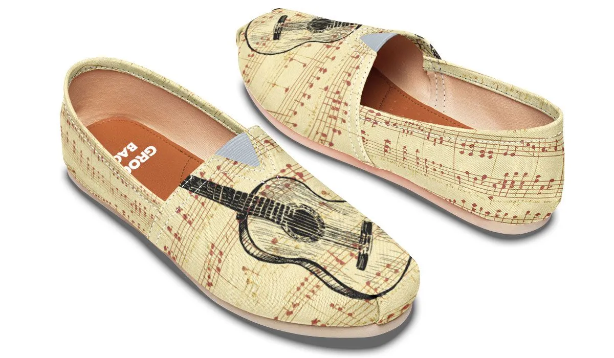 Guitar Sketch Casual Shoes