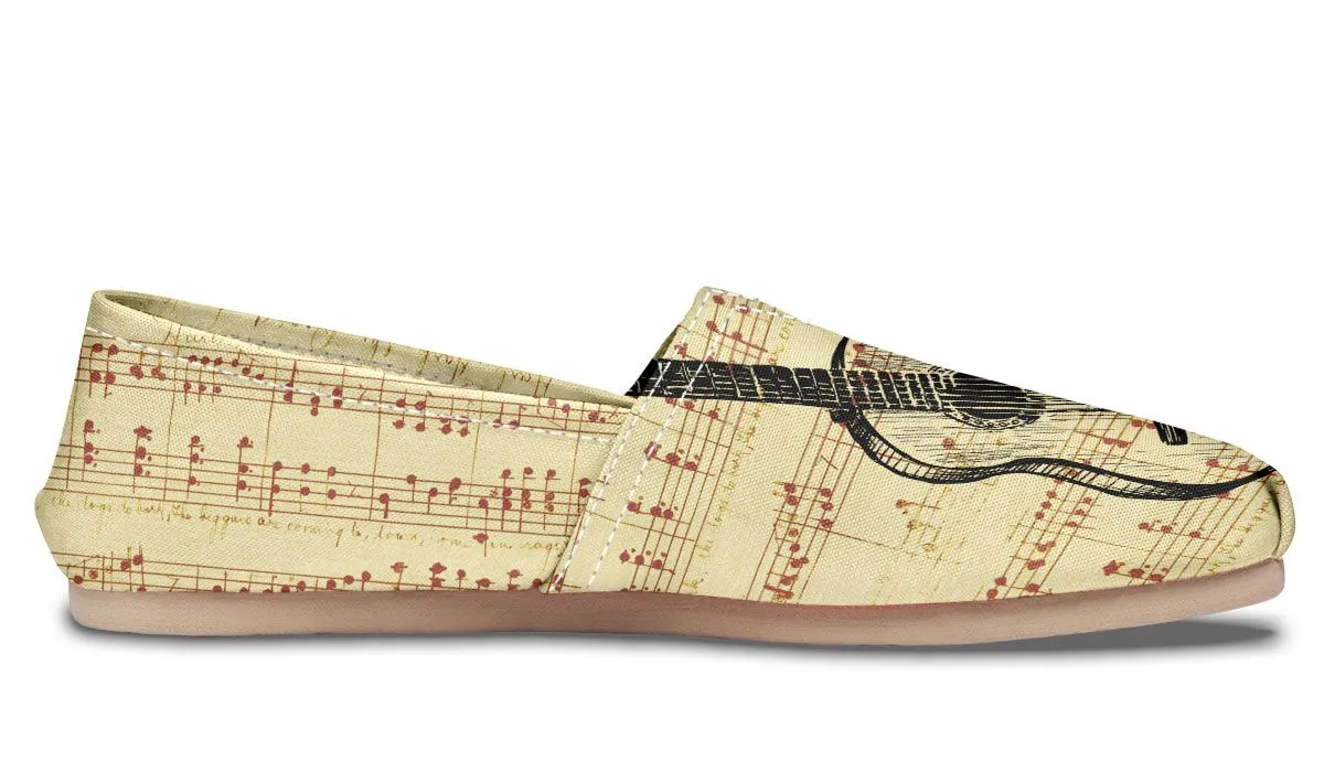 Guitar Sketch Casual Shoes