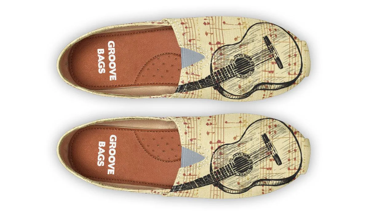 Guitar Sketch Casual Shoes