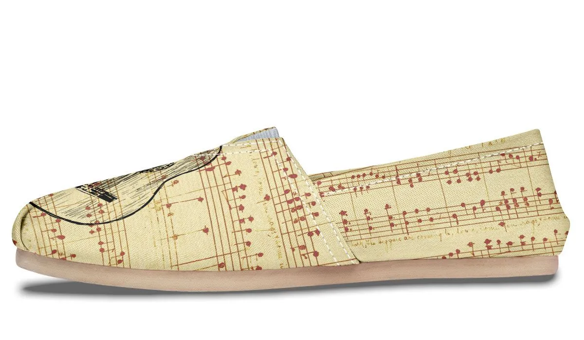 Guitar Sketch Casual Shoes