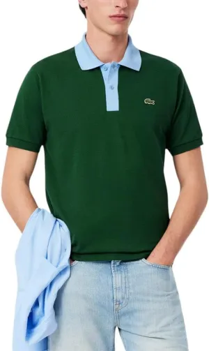 Lacoste Men's Seasonal Short Sleeve Classic Fit Contrast Collar Polo
