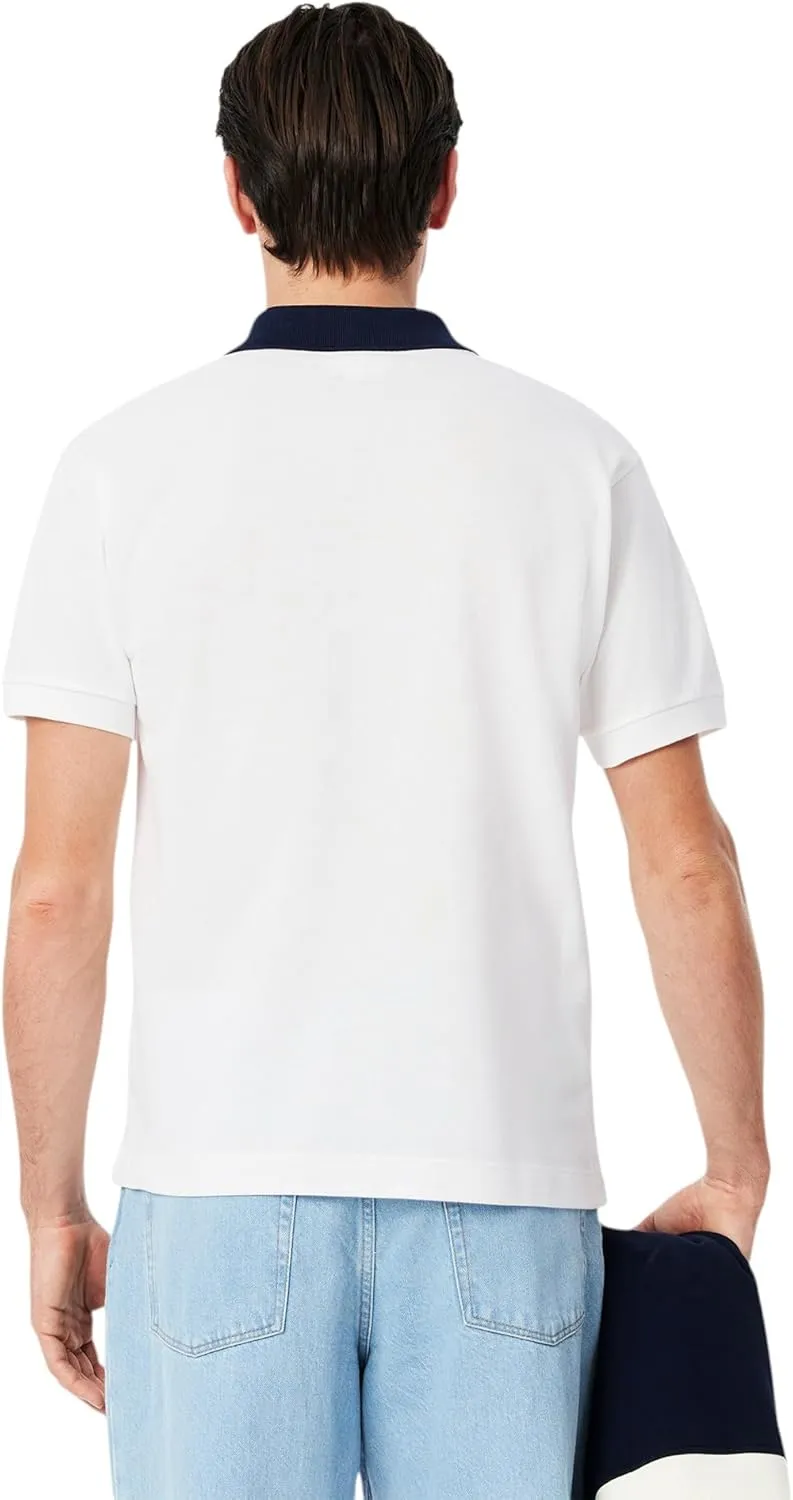 Lacoste Men's Seasonal Short Sleeve Classic Fit Contrast Collar Polo