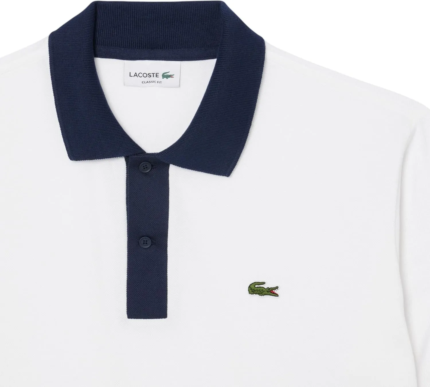 Lacoste Men's Seasonal Short Sleeve Classic Fit Contrast Collar Polo