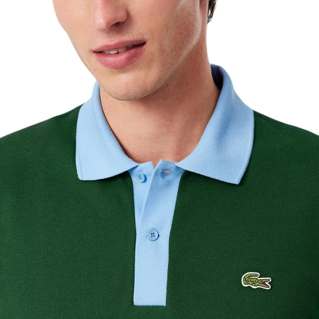 Lacoste Men's Seasonal Short Sleeve Classic Fit Contrast Collar Polo