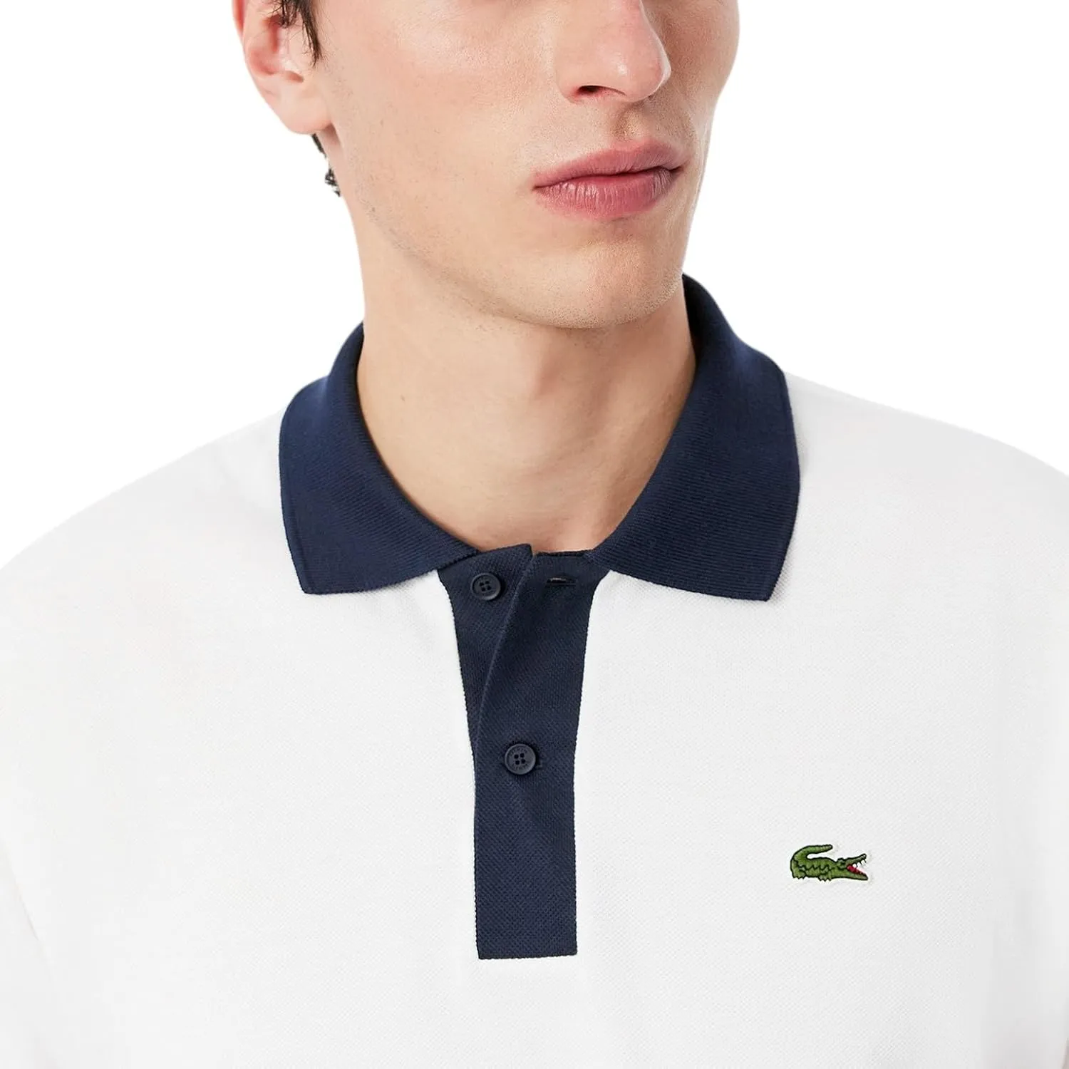 Lacoste Men's Seasonal Short Sleeve Classic Fit Contrast Collar Polo