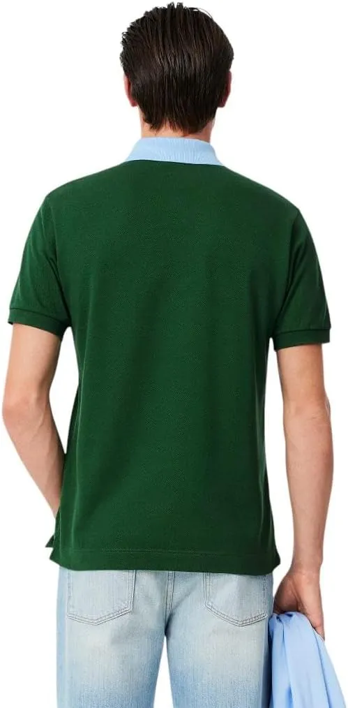 Lacoste Men's Seasonal Short Sleeve Classic Fit Contrast Collar Polo