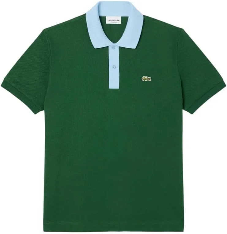 Lacoste Men's Seasonal Short Sleeve Classic Fit Contrast Collar Polo