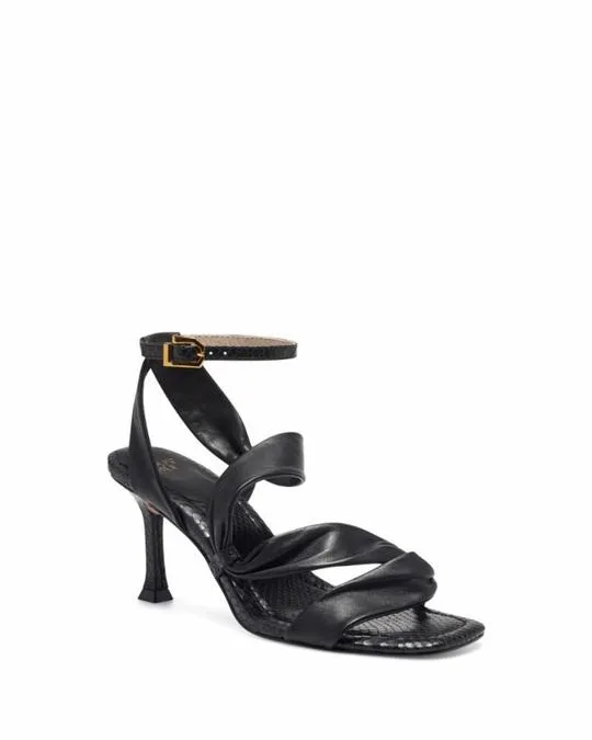 Louise Et Cie HETTY Ankle Straped Fashion Heeled Sandals BLACK