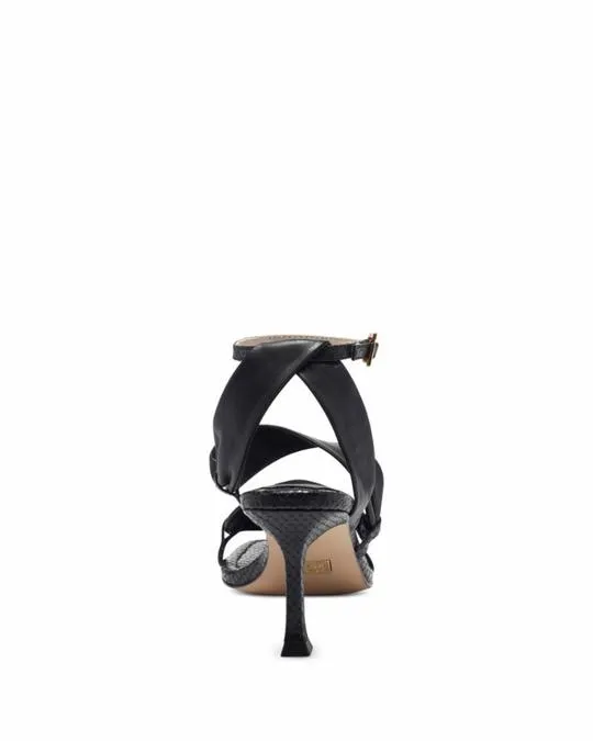 Louise Et Cie HETTY Ankle Straped Fashion Heeled Sandals BLACK