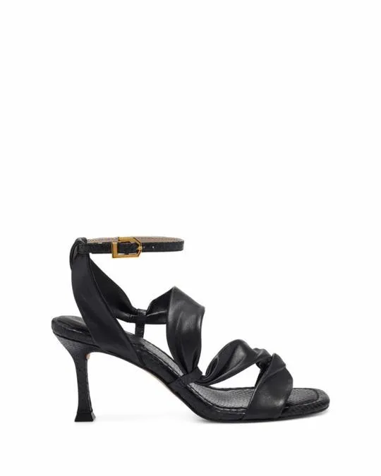 Louise Et Cie HETTY Ankle Straped Fashion Heeled Sandals BLACK