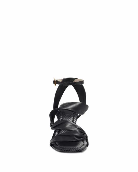 Louise Et Cie HETTY Ankle Straped Fashion Heeled Sandals BLACK