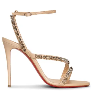Mafaldina spikes 100 shimmer nude sandals