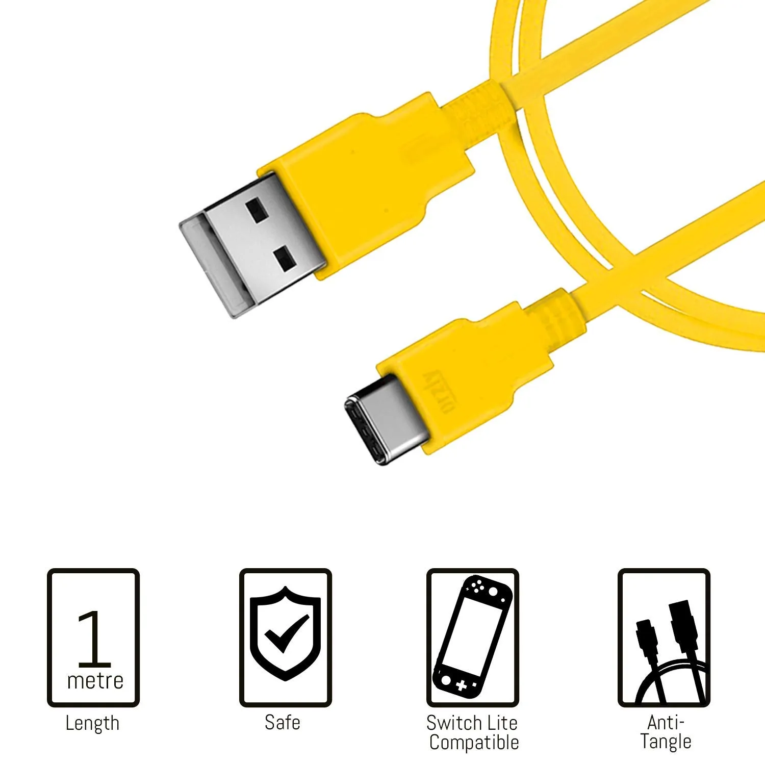 Orzly Switch Lite Accessories Bundle - Case & Screen Protector for Nintendo Switch Lite Console, USB Cable, Games Holder, Comfort Grip Case, Headphones, Thumb-Grip Pack & more (Orzly Gift Pack Yellow)