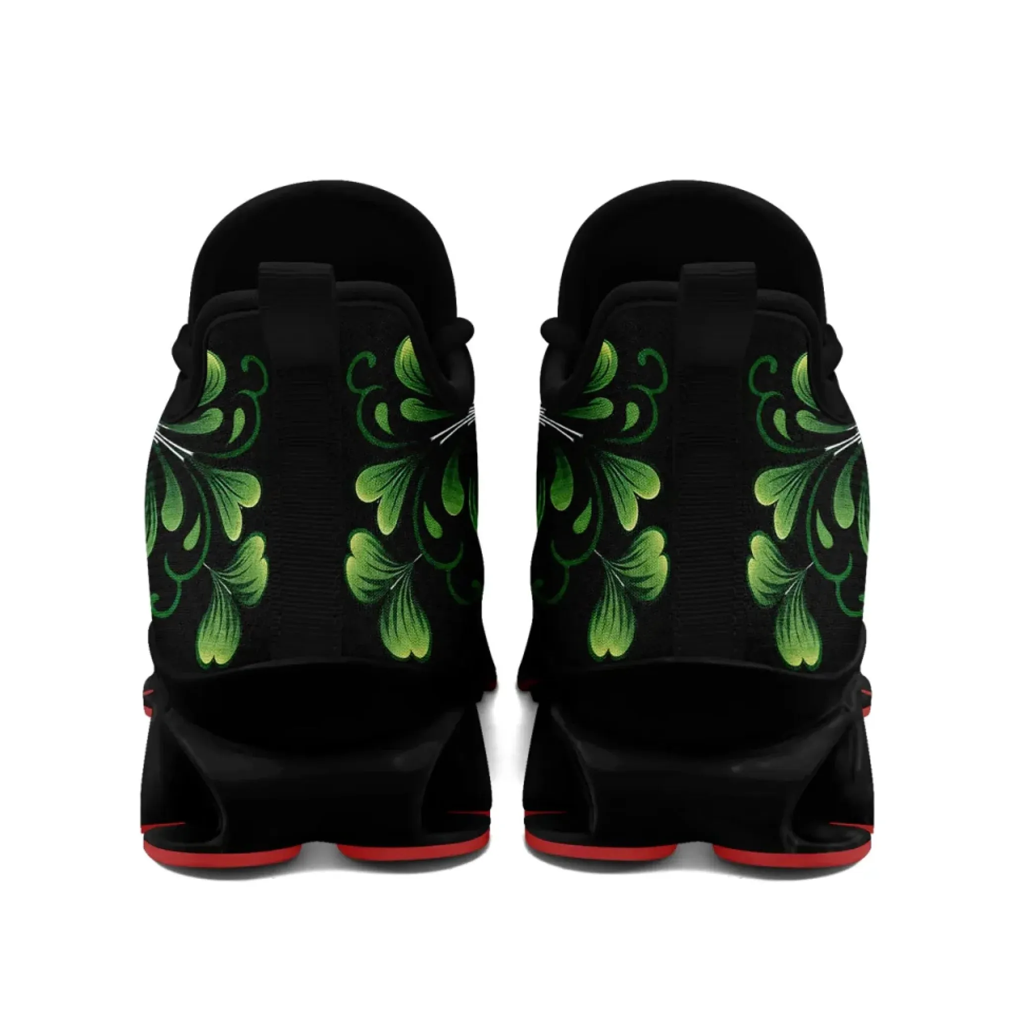 Personalized Breathable Green Sneakers, Custom Irish Pride Shoes, Walking, Jogging Shoes