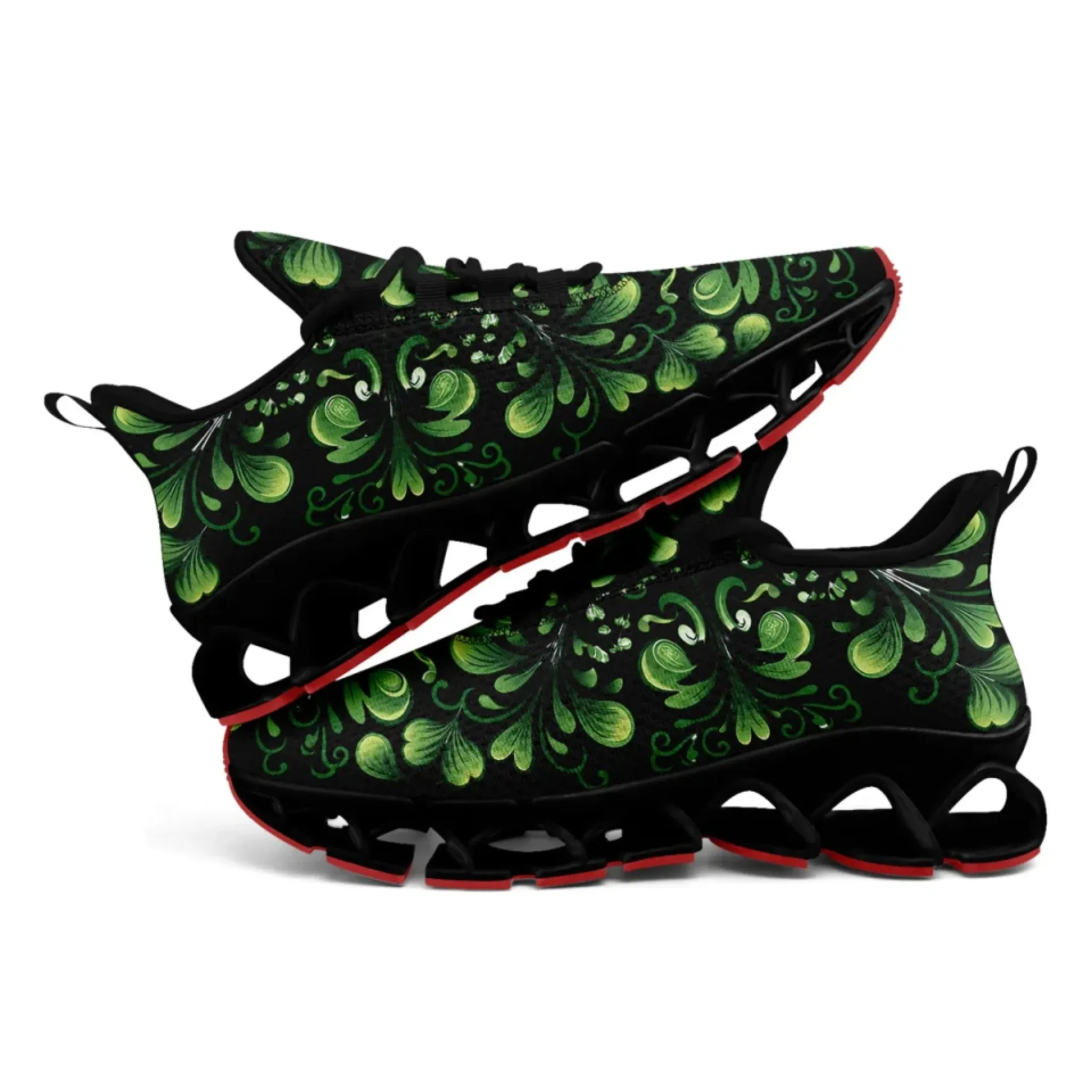 Personalized Breathable Green Sneakers, Custom Irish Pride Shoes, Walking, Jogging Shoes