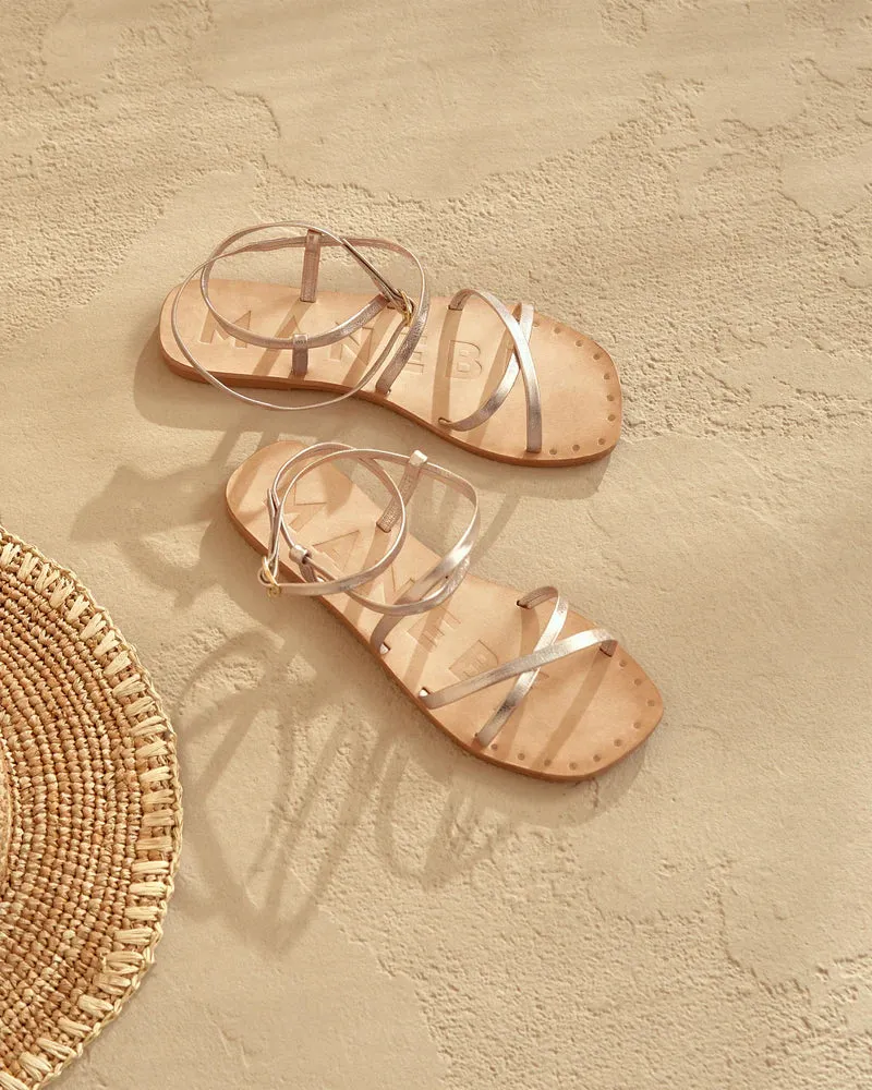 Platinum Leather Sandals