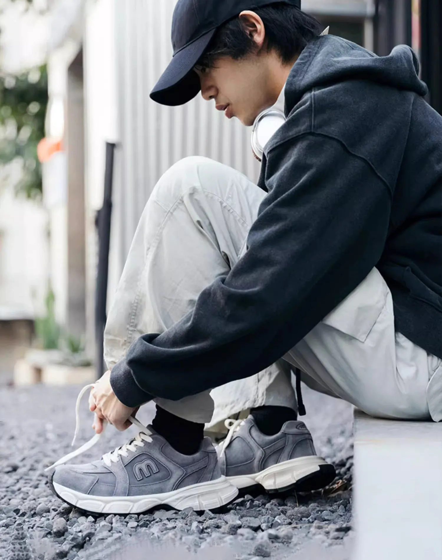 Reverse Planet  Retro Casual Thick Bottom Heightening Jogging Men's Sports Shoes